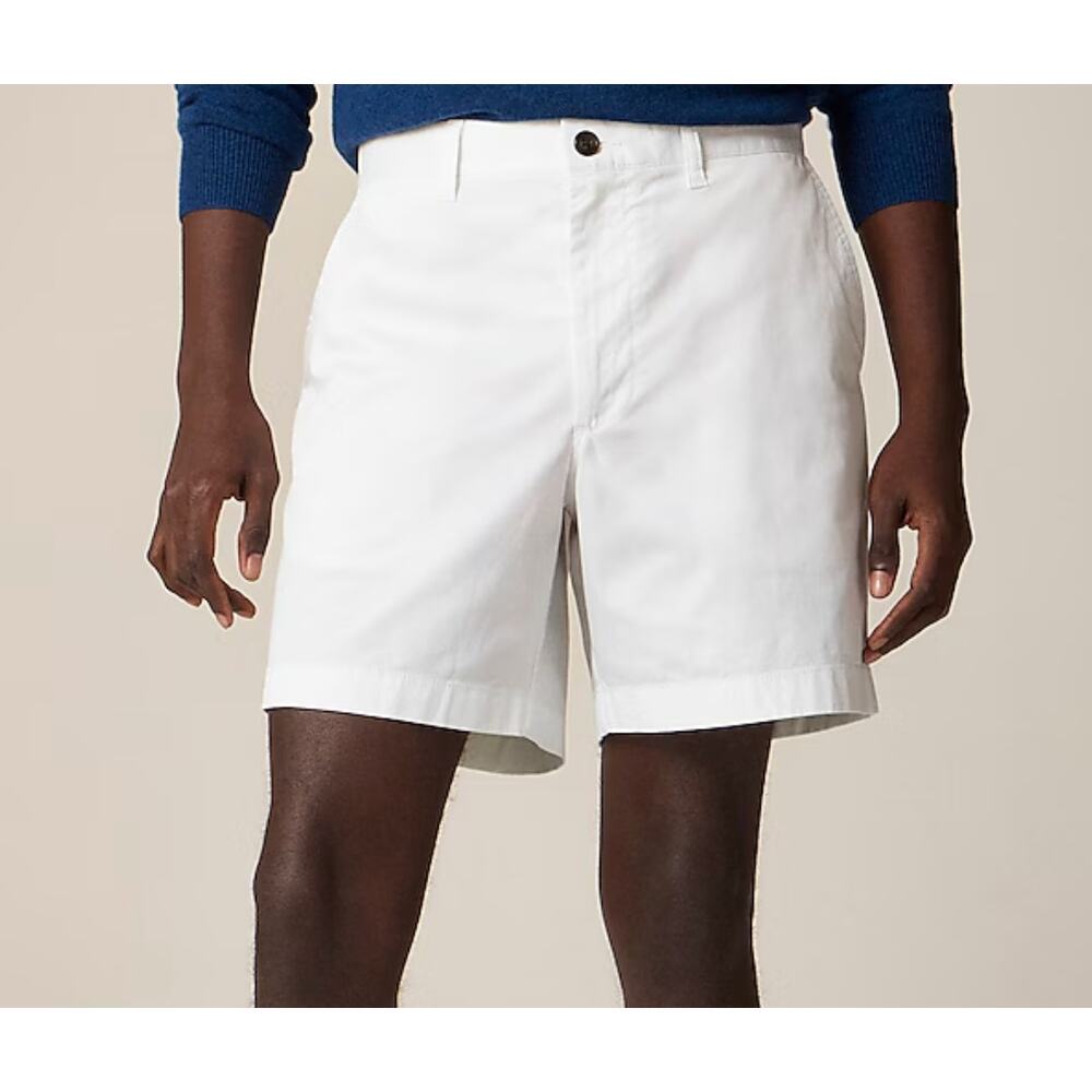 J Crew 7in Portsider Stretch Chino Short Mens 36 Waist White